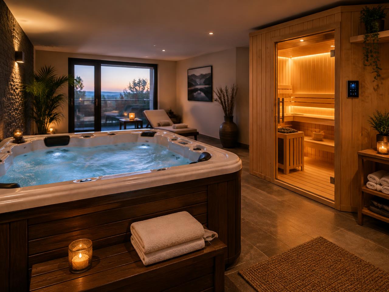 Wellness s jacuzzijem i saunom